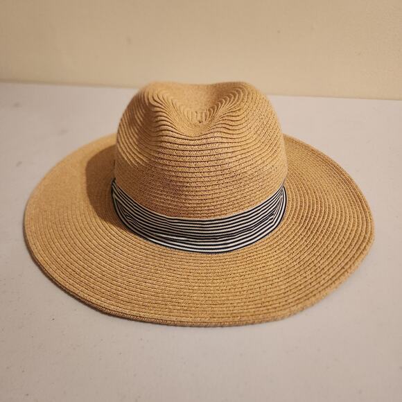Sun N Sand Lot Of 2 Packable Straw Sun Hats Fedora And Ombre Sunset Resortwear - Picture 9 of 16